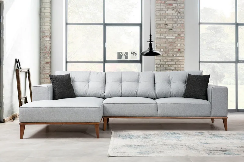 Shallo Bäddsoffa med Divan Vänster - Grå - Möbler - Soffa - Bäddsoffa