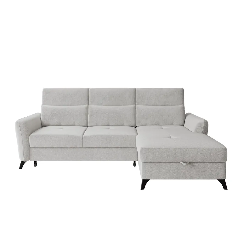 Sies 3-sits Bäddsoffa divan höger med förvaring - grå - Möbler - Soffa - Bäddsoffa