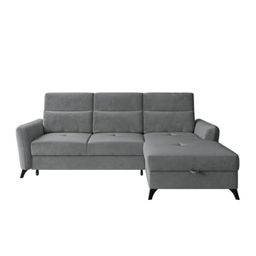 Sies 3-sits Bäddsoffa divan höger med förvaring - grå - Möbler - Soffa - Bäddsoffa
