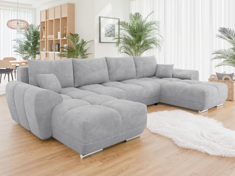 Simerly U-formad 5-sits Bäddsoffa med förvaring - grå - Möbler - Soffa - Bäddsoffa