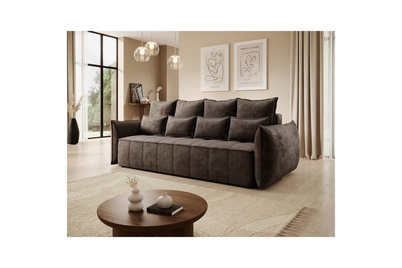 Soffa Eltap Weltton 242x106x94 cm - Nube 22, Brun - Möbler - Soffa - Bäddsoffa