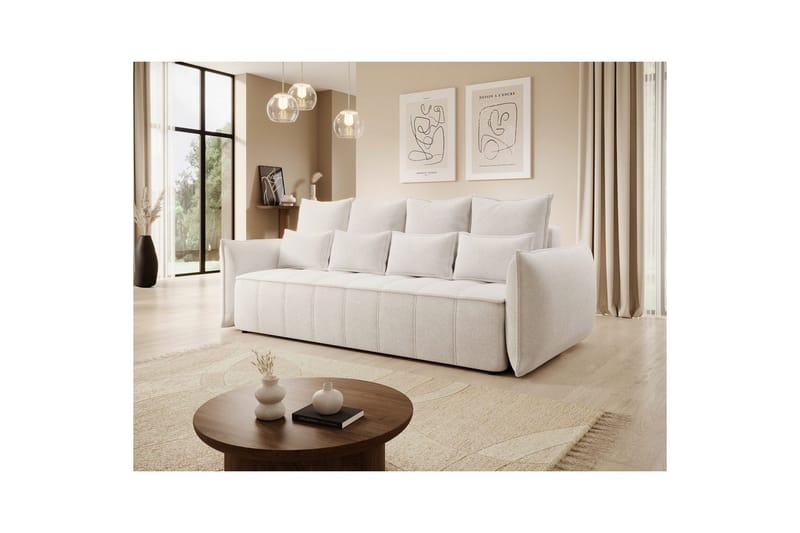 Soffa Eltap Weltton 242x106x94 cm - Paolli 01, Vit - Möbler - Soffa - Bäddsoffa