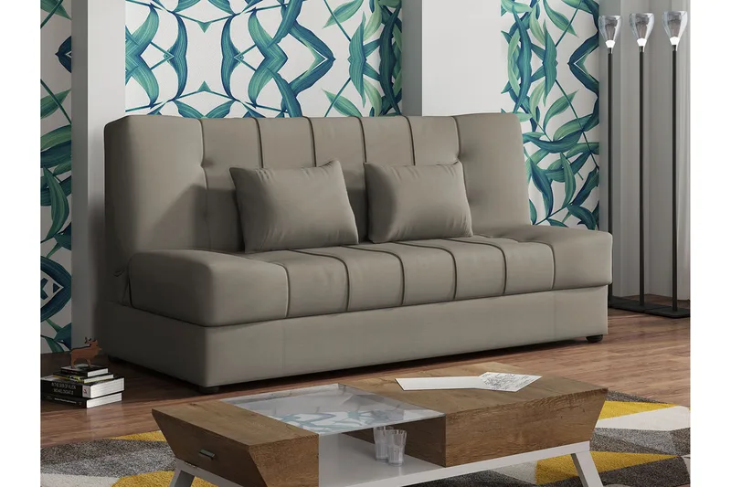Sonia Bäddsoffa 194x90x88 cm LED-belysning - Brun - Möbler - Soffa - Bäddsoffa