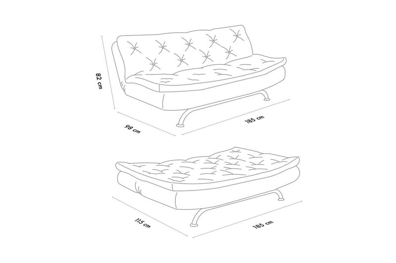 Soren Bäddsoffa 3-sits - Mörkgrå - Möbler - Soffa - Bäddsoffa