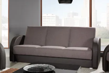 Square Bäddsoffa 222x90x88 cm - Brun/Grå - Möbler - Soffa - Bäddsoffa