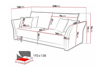 Staffin 3-sits Bäddsoffa - Möbler - Soffa - Bäddsoffa