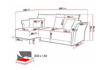 Staffin 3-sits Hörnbäddsoffa - Möbler - Soffa - Bäddsoffa