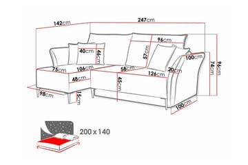 Staffin 3-sits Hörnbäddsoffa - Möbler - Soffa - Bäddsoffa