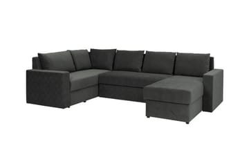 Staffin 4-sits Höger U-formad Hörnbäddsoffa 140x270 cm med Förvaring i Tygklädsel - Mörkgrå - Möbler - Soffa - Bäddsoffa
