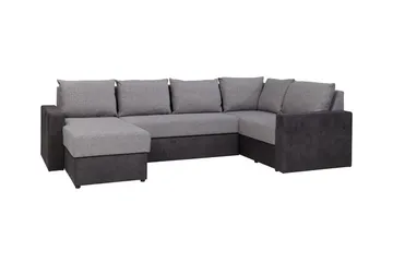 Staffin 4-sits Hörnbäddsoffa Dark grey/Light grey - Möbler - Soffa - Bäddsoffa