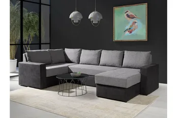 Staffin 4-sits Hörnbäddsoffa Ljusgrå - Möbler - Soffa - Bäddsoffa