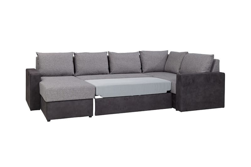 Staffin 4-sits Vänster U-formad Hörnbäddsoffa 140x270 cm med Förvaring i Tyg - Mörkgrå - Möbler - Soffa - Bäddsoffa