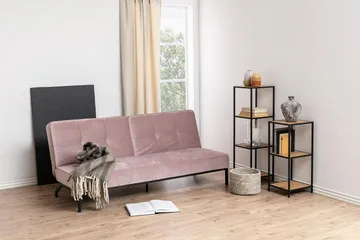 Stefan Bäddsoffa Sammet - Rosa - Möbler - Soffa - Bäddsoffa