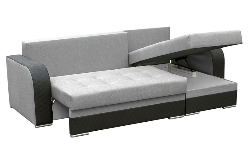 Sydney Divanbäddsoffa 238x140x88 cm LED-belysning - Grå - Möbler - Soffa - Bäddsoffa