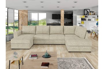 Taberk Bäddsoffa med Divan och Schäslong 4-sits - Beige - Möbler - Soffa - Bäddsoffa