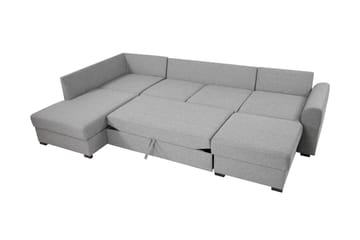 Taberk Bäddsoffa med Divan och Schäslong 4-sits i Chenille - Orange - Möbler - Soffa - Bäddsoffa