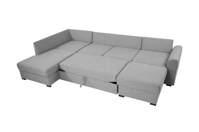 Taberk Bäddsoffa med Divan och Schäslong 4-sits i Chenille - Orange - Möbler - Soffa - Bäddsoffa