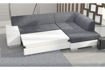 Tietaz Bäddsoffa med Divan - Grå/Svart - Möbler - Soffa - Bäddsoffa