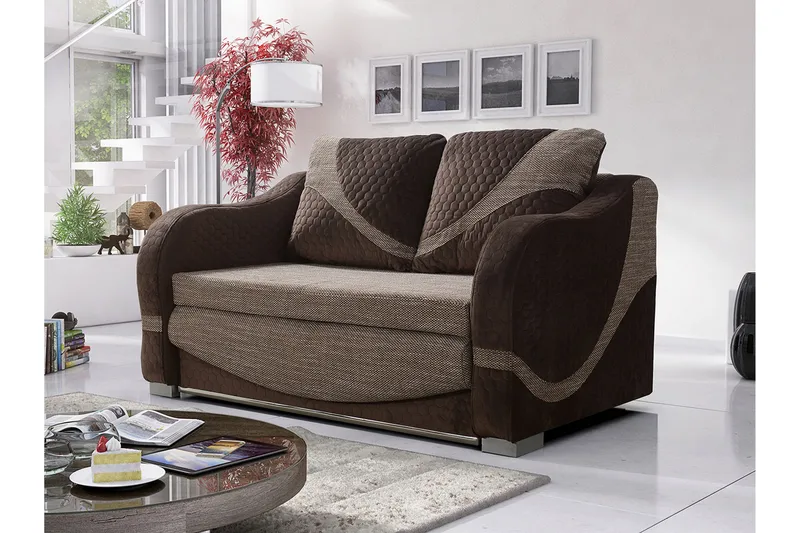 Tina Bäddsoffa 147x74x90 cm - Brun - Möbler - Soffa - Bäddsoffa