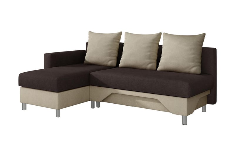 Tom Divanbäddsoffa 215x133x72 cm - Beige/Brun/Vit - Möbler - Soffa - Bäddsoffa