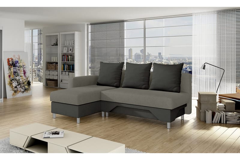 Tom Divanbäddsoffa 215x133x72 cm - Beige/Grå - Möbler - Soffa - Bäddsoffa