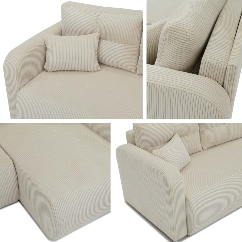 Toren Bäddsoffa med förvaring och Divan Höger - Grå - Möbler - Soffa - Bäddsoffa
