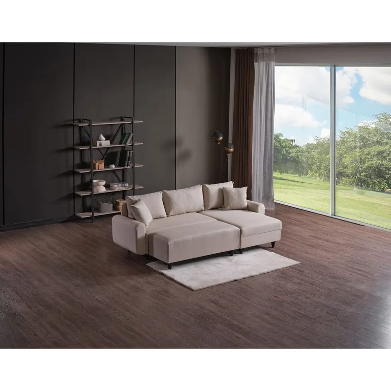 Torlan 3-sits Hörnbäddsoffa - Beige - Möbler - Soffa - Bäddsoffa
