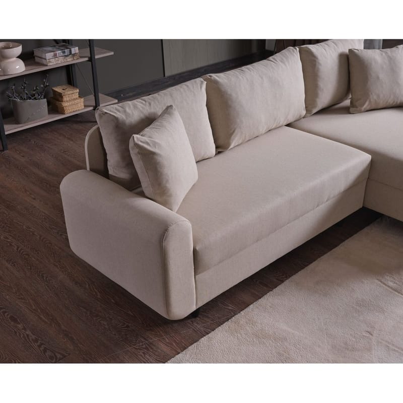 Torlan 3-sits Hörnbäddsoffa - Beige - Möbler - Soffa - Bäddsoffa