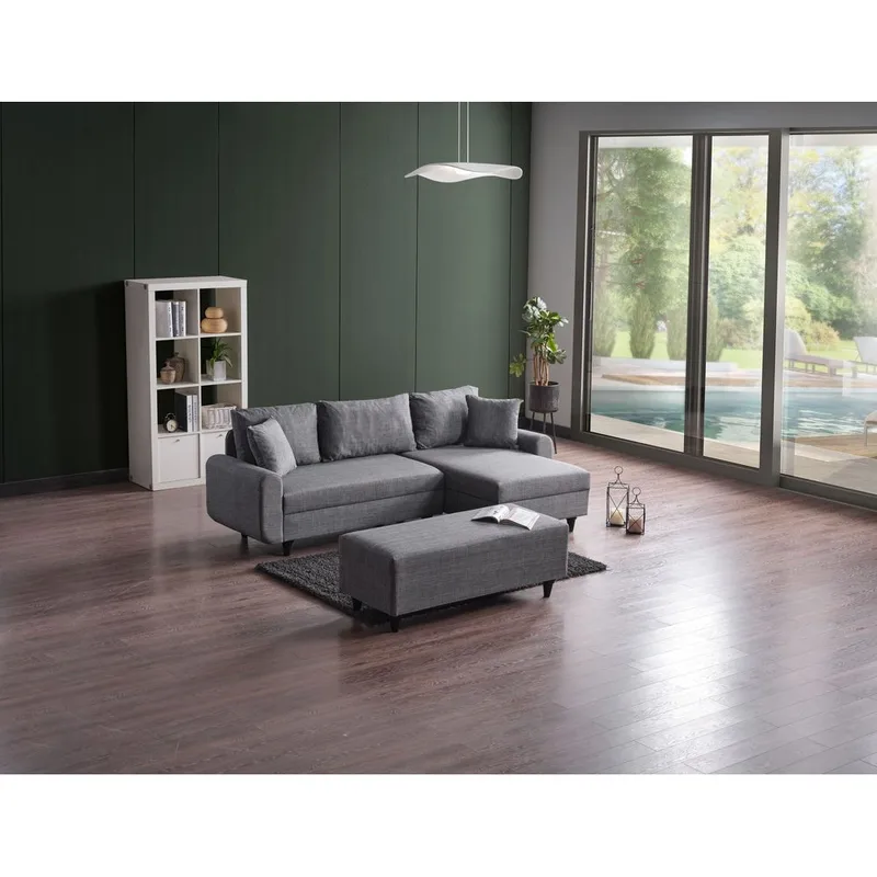 Torlan 3-sits Hörnbäddsoffa - Grå - Möbler - Soffa - Bäddsoffa