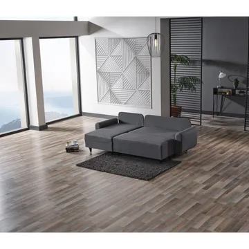 Torlan 3-sits Hörnbäddsoffa - Mörkgrå - Möbler - Soffa - Bäddsoffa