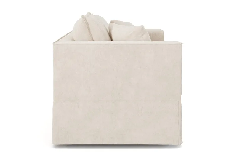 Travstad 3-sits Bäddsoffa i Chenille frammåtbäddad - Beige - Möbler - Soffa - Bäddsoffa