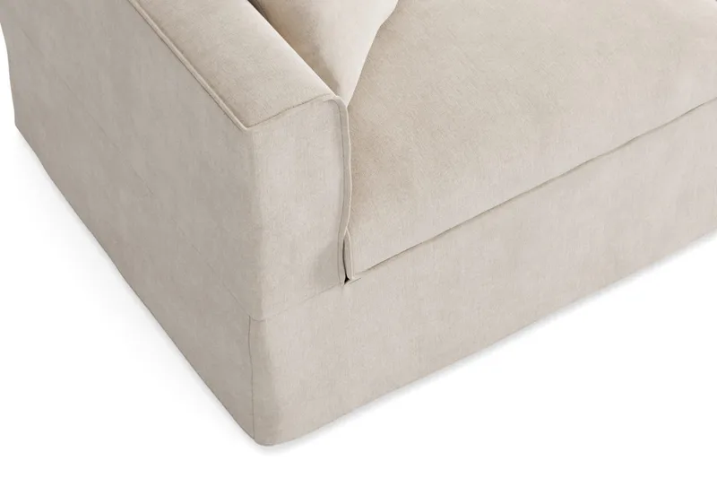 Travstad 3-sits Bäddsoffa i Chenille frammåtbäddad - Beige - Möbler - Soffa - Bäddsoffa