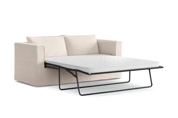 Travstad 3-sits Bäddsoffa i Chenille frammåtbäddad - Beige - Möbler - Soffa - Bäddsoffa