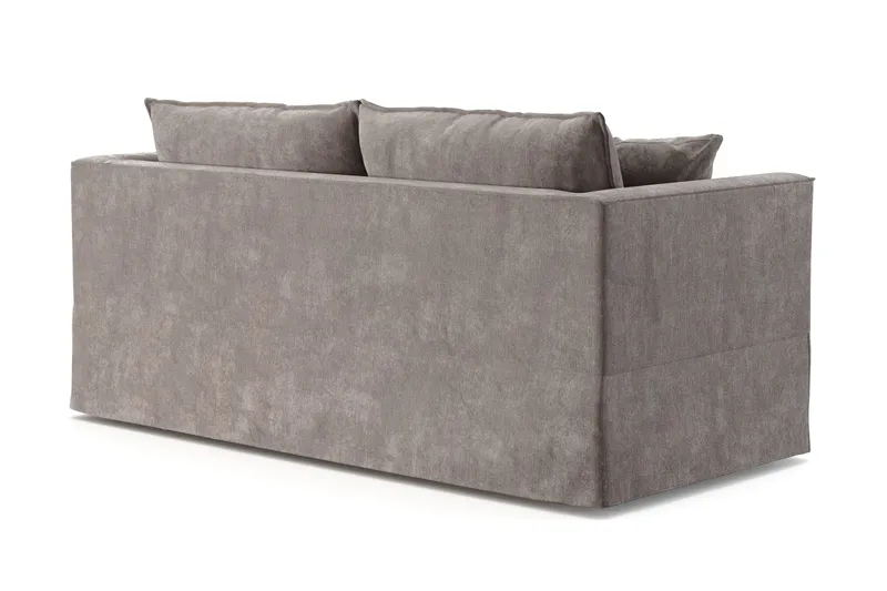 Travstad 3-sits Bäddsoffa i Chenille frammåtbäddad - Grå - Möbler - Soffa - Bäddsoffa