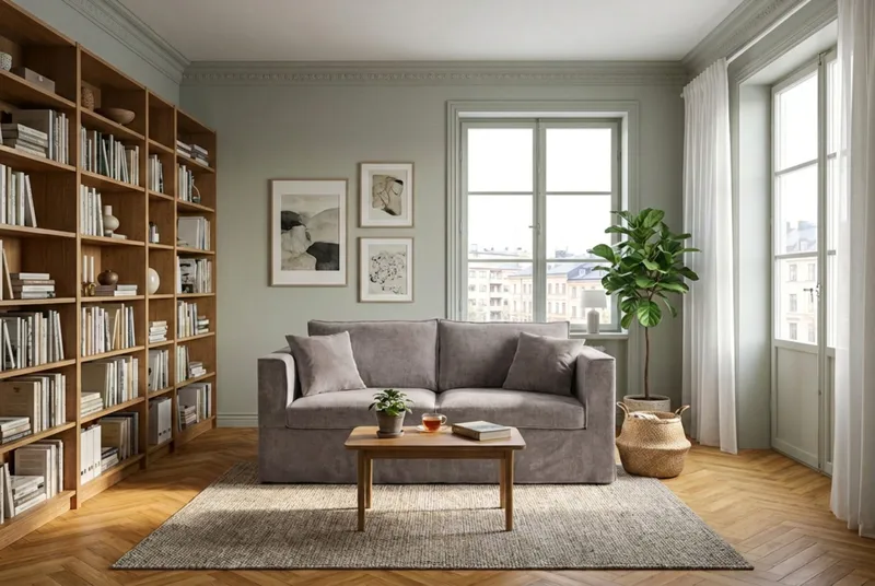 Travstad 3-sits Bäddsoffa i Chenille frammåtbäddad - Grå - Möbler - Soffa - Bäddsoffa