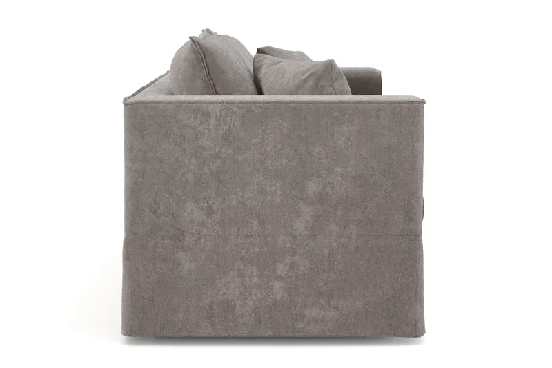 Travstad 3-sits Bäddsoffa i Chenille frammåtbäddad - Grå - Möbler - Soffa - Bäddsoffa