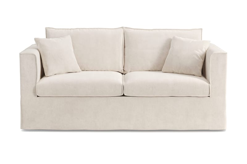 Travstad 3-sits Bäddsoffa med HVILA Bäddmadrass 140x200 cm Polyesterskum Vändbar Sommar & Vintersida och Tvättbar klädsel - Beige - Möbler - Soffa - Bäddsoffa