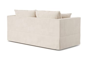 Travstad 3-sits Bäddsoffa med HVILA Bäddmadrass 140x200 cm Polyesterskum Vändbar Sommar & Vintersida och Tvättbar klädsel - Beige - Möbler - Soffa - Bäddsoffa
