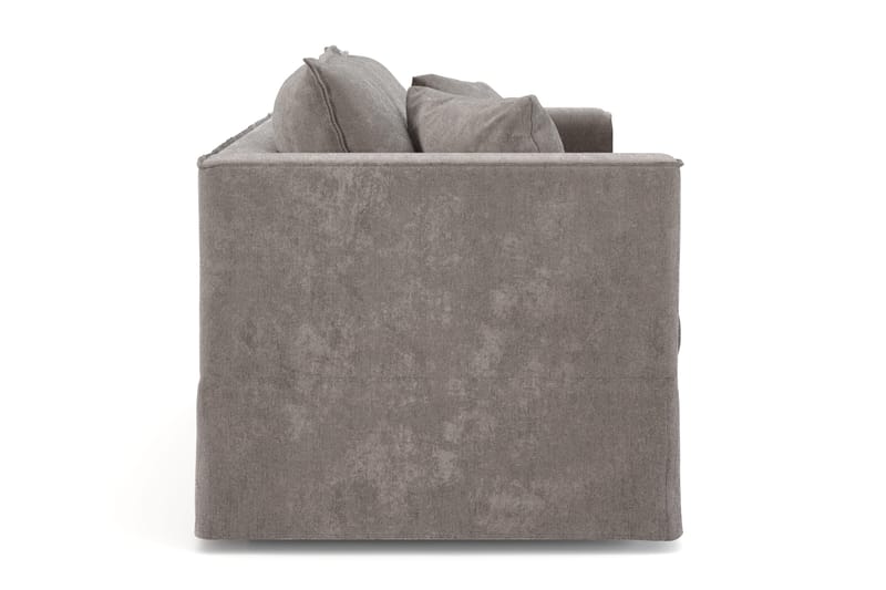 Travstad 3-sits Bäddsoffa med HVILA Bäddmadrass 140x200 cm Polyesterskum med Tvättbar klädsel - Grå - Möbler - Soffa - Bäddsoffa