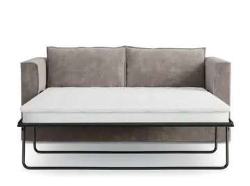 Travstad 3-sits Bäddsoffa med HVILA Bäddmadrass 140x200 cm Polyesterskum Vändbar Sommar & Vintersida och Tvättbar klädsel - Grå - Möbler - Soffa - Bäddsoffa