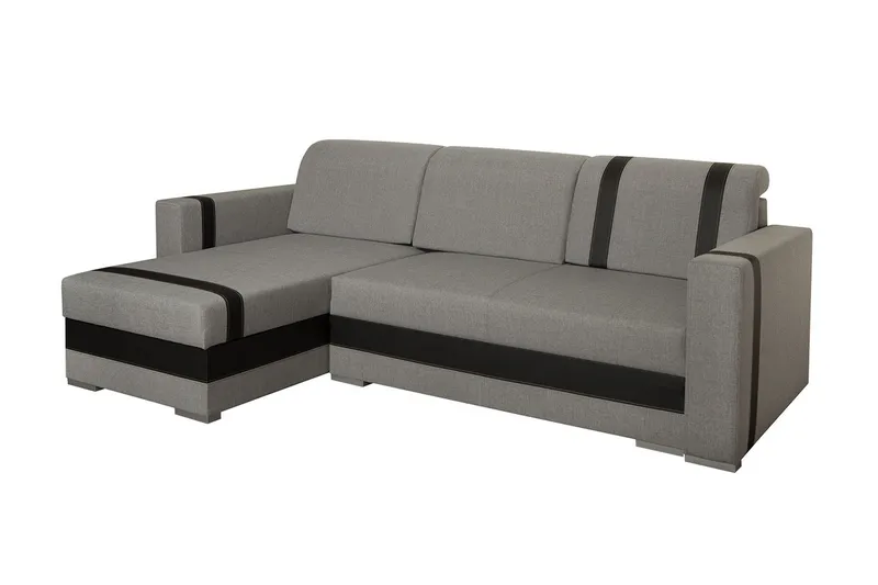 Trendy Divanbäddsoffa 235x155x82 cm, Grå