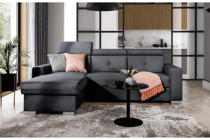 Trent Bäddsoffa m. Divan med Förvaring 3-sits - Mörkgrå - Möbler - Soffa - Bäddsoffa