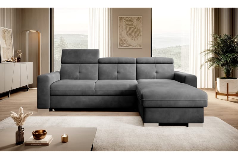 Trent Bäddsoffa m. Divan med Förvaring 3-sits - Mörkgrå - Möbler - Soffa - Bäddsoffa