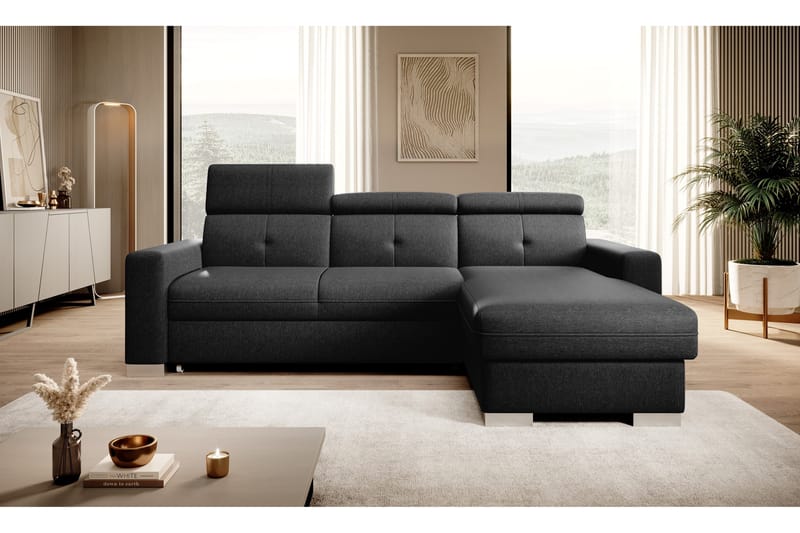 Trent Bäddsoffa m. Divan med Förvaring 3-sits - Svart - Möbler - Soffa - Bäddsoffa
