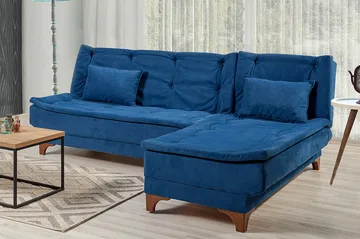 Turso Bäddsoffa med Divan Höger - Blå - Möbler - Soffa - Bäddsoffa