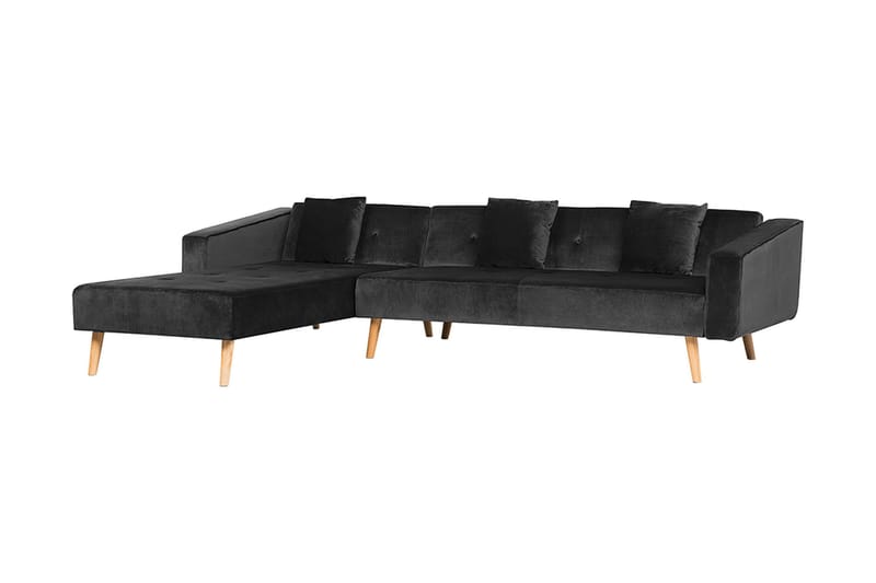 Vadso Hörnsoffa 303 cm - Svart - Möbler - Soffa - Bäddsoffa