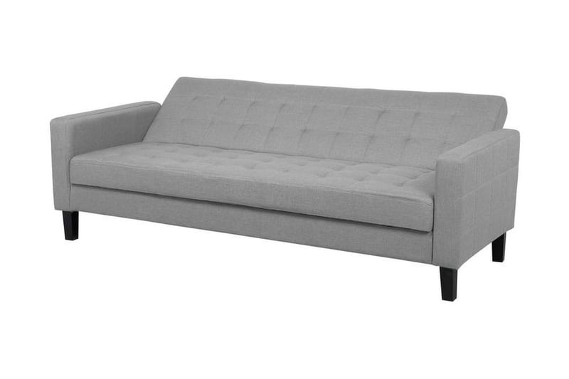 Vehkoo 3-sits Bäddbar Fällbar Rektangulär Bäddsoffa i Tyg - Grå - Möbler - Soffa - Bäddsoffa