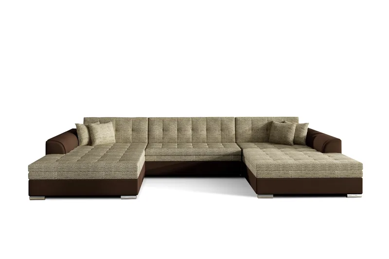 Ventolia Hörnbäddsoffa - Beige/Brun - Möbler - Soffa - Bäddsoffa