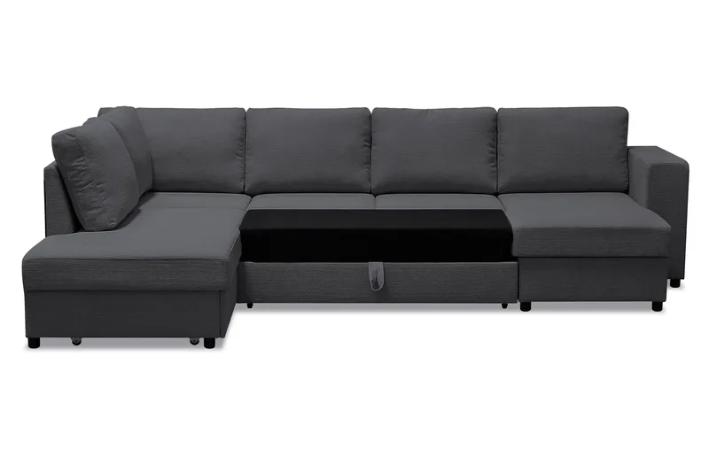 Verona U-bäddsoffa med Divan Höger - Mörkgrå - Möbler - Soffa - Bäddsoffa