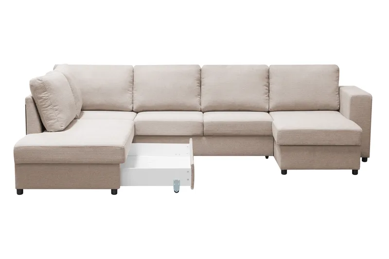 Verona U-Bäddsoffa Vänster - Beige - Möbler - Soffa - Bäddsoffa